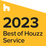 Icon representing "Best of Houzz Service," awarded to professionals for outstanding home design and customer care.